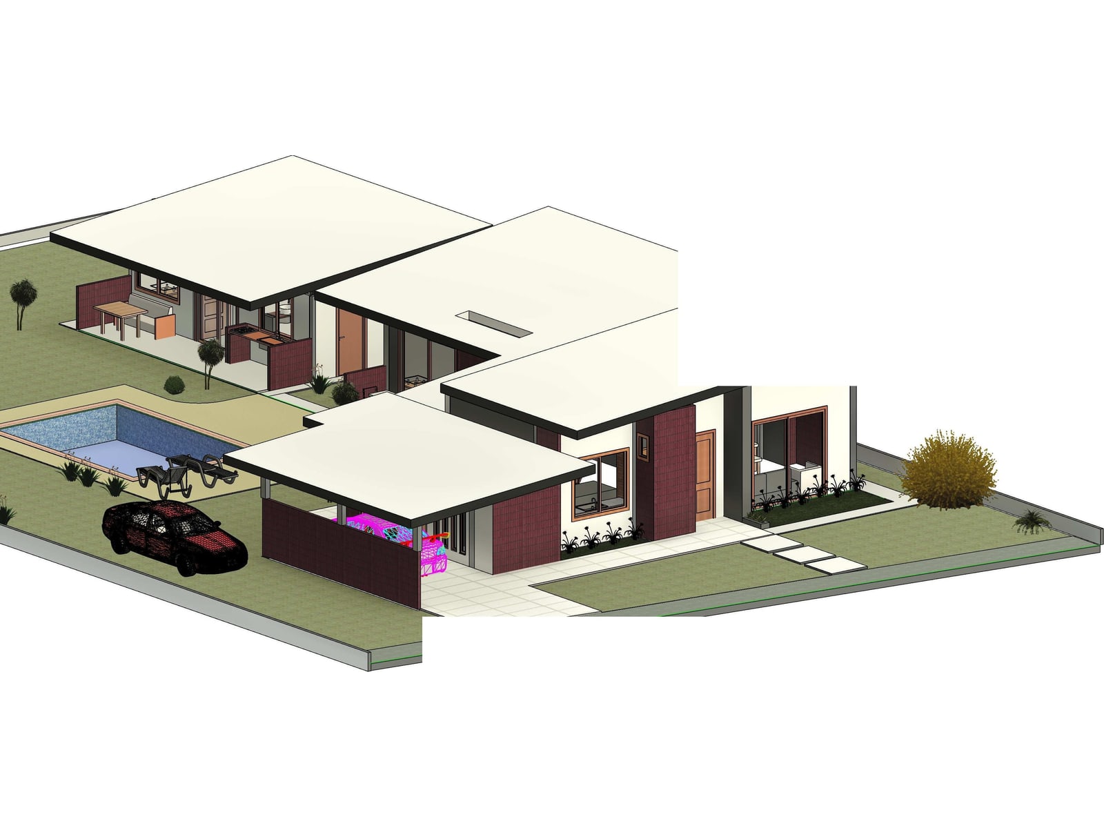 Diseño arquitectónico de casa campestre